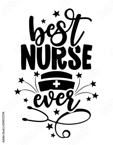 Best nurse ever - Stethoscope shape with text - STOP coronavirus, doctor t-shirt. Nursing, doctor, practitioner, nurse practitioner t shirt design template, speech bubble design.