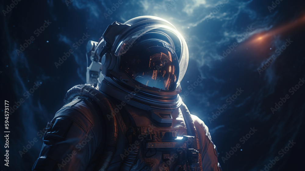 Fototapeta premium An astronaut in space,created with Generative AI tecnology.