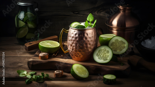 Moscow Mule created with Generative AI technology