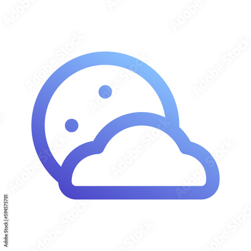 cloudy night gradient icon