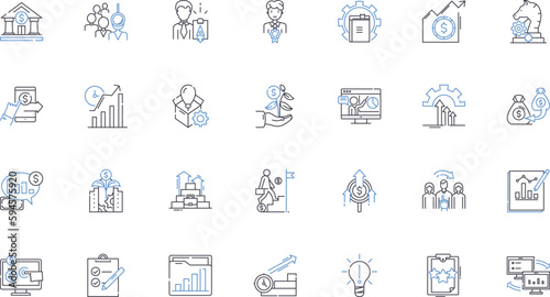 Capability line icons collection. Aptitude, Expertise, Proficiency, Competence, Capacity, Power, Strength vector and linear illustration. Talent,Skill,Resourcefulness outline signs set