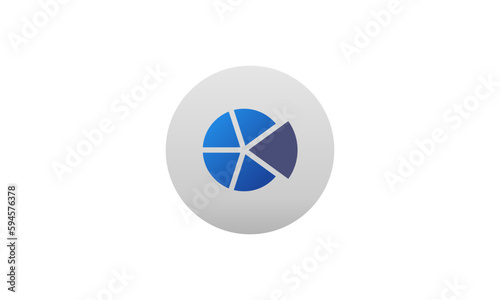 Free Download Pie chart icon, Business, financial report research, data analysis sign, symbol, logo, vector illustration - GFXLoad