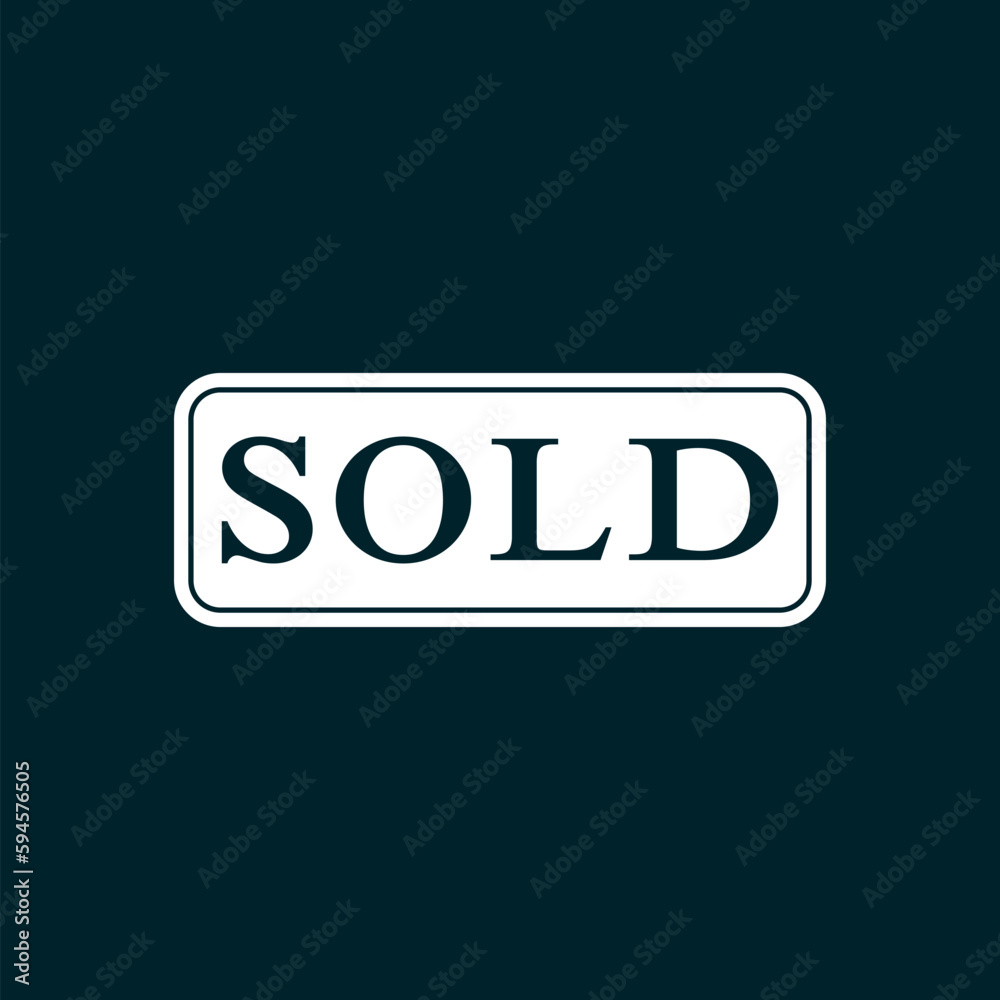 Auction sold icon isolated on dark background Auction sold icon isolated on dark background