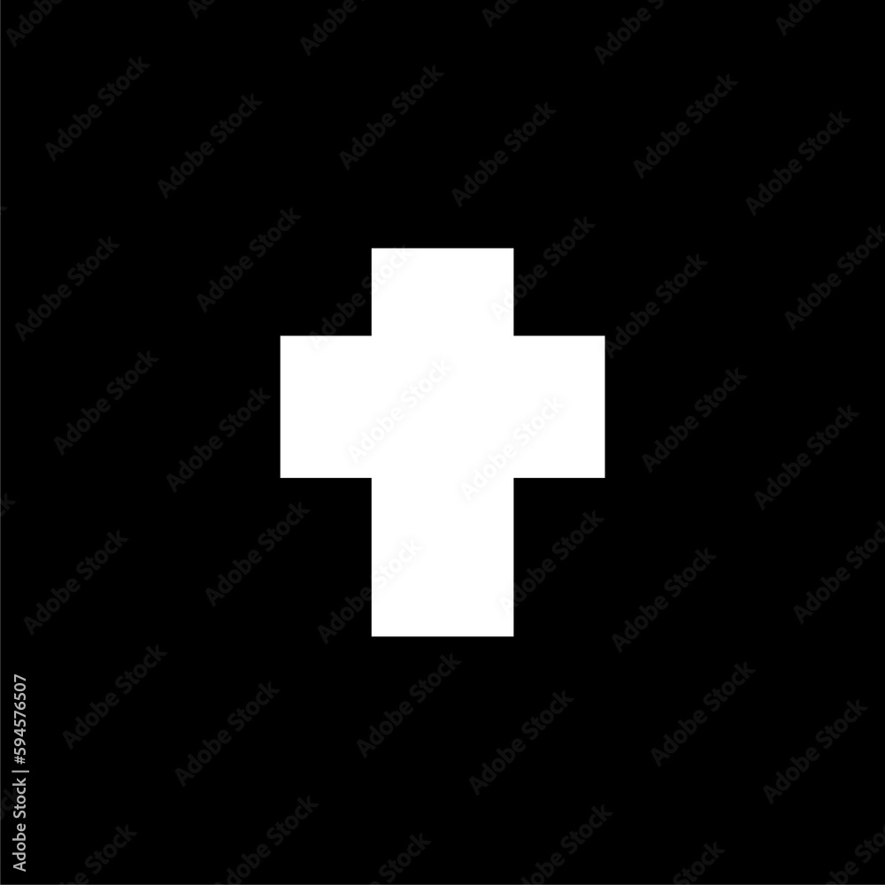 Simple style Christian religion icon isolated on black background Simple style Christian religion icon isolated on black background