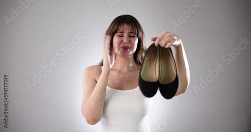 Smelly Shoes. Stinky Feet Sweat