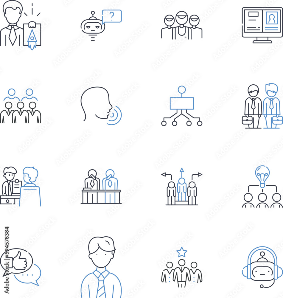 Career advancement line icons collection. Promotion, Skills, Nerking, Education, Mentors, Specialization, Experience vector and linear illustration. Reputation,Leadership,Performance outline signs set Career advancement line icons collection. Promotion, Skills, Nerking, Education, Mentors, Specialization, Experience vector and linear illustration. Reputation,Leadership,Performance outline signs set