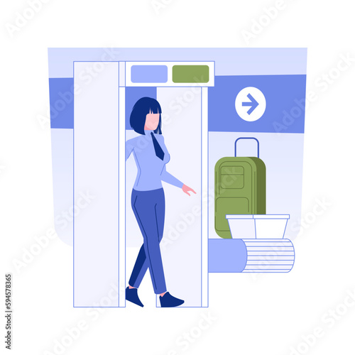 Security check isolated concept vector illustration.