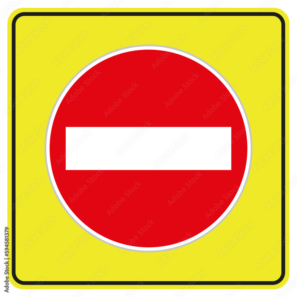 Path Without Entry (TT-4), Traffic Sign Path Without Entry (TT-4), Traffic Sign