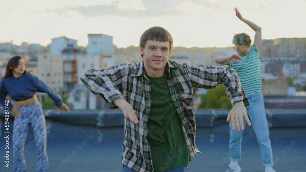 Exciting Rooftop Dance Show Featuring a Young Man's Impressive Hip Hop ...