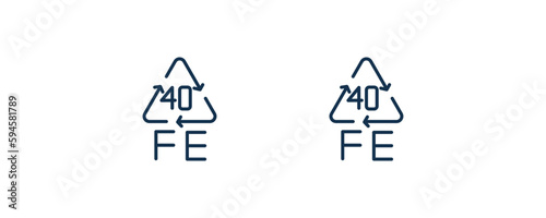 40 fe icon. Outline and filled 40 fe icon from user interface collection. Line and glyph vector. Editable 40 fe symbol can be used web and mobile photo