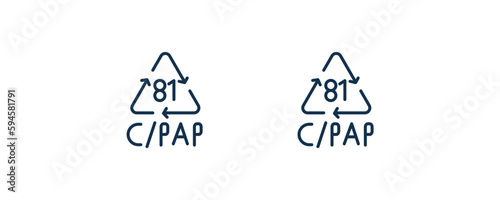 c/pap 81 icon. Outline and filled c/pap 81 icon from user interface collection. Line and glyph vector. Editable c/pap 81 symbol can be used web and mobile