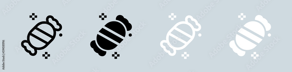 Candy icon set in black and white. Lollipop signs vector illustration. Candy icon set in black and white. Lollipop signs vector illustration.