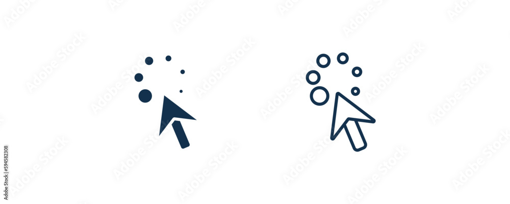 Fototapeta premium wait cursor icon. Outline and filled wait cursor icon from user interface collection. Line and glyph vector. Editable wait cursor symbol can be used web and mobile