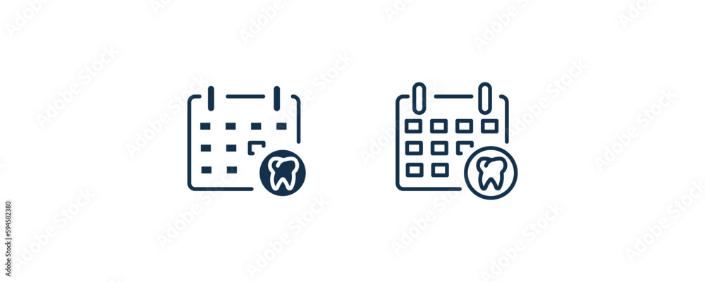 dental appointment icon. Outline and filled dental appointment icon from dental health collection. Editable dental appointment symbol. dental appointment icon. Outline and filled dental appointment icon from dental health collection. Editable dental appointment symbol.
