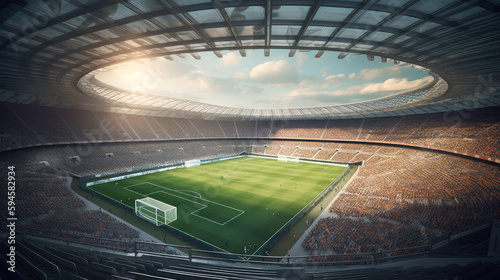 Soccer Sport Stadium, Ai generative