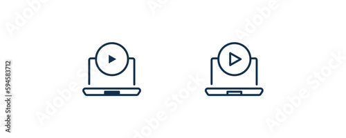 tutorial icon. Outline and filled tutorial icon from distance learning collection. Line and glyph vector isolated on white background. Editable tutorial symbol..
