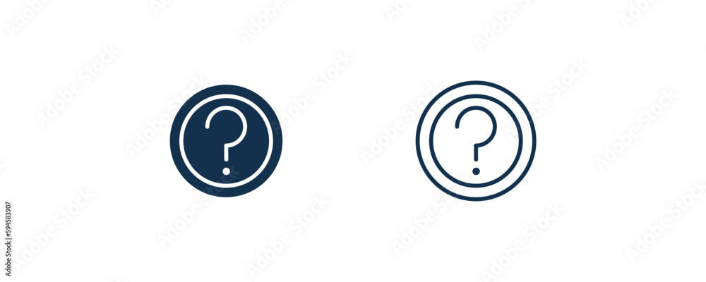 ask icon. Outline and filled ask icon from distance learning collection. Line and glyph vector isolated on white background. Editable ask symbol..