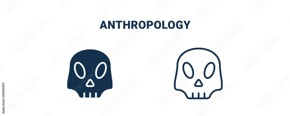 anthropology icon. Outline and filled anthropology icon from museum and exhibition collection. Line and glyph vector isolated on white background. Editable anthropology symbol. anthropology icon. Outline and filled anthropology icon from museum and exhibition collection. Line and glyph vector isolated on white background. Editable anthropology symbol.