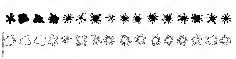 Blotch Vector Icon set. blot illustration sign collection. blur Symbol