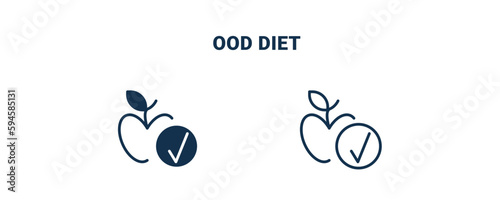 good diet icon. Outline and filled good diet icon from Fitness and Gym collection. Line and glyph vector isolated on white background. Editable good diet symbol.