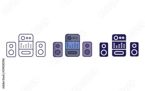Home theatre vector icon