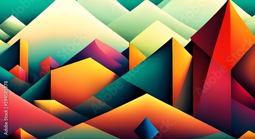 Abstract colorful cubist background 4