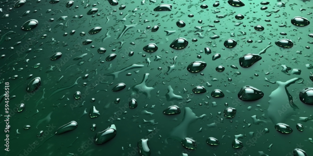 Raindrops on the window, close-up. ai generated