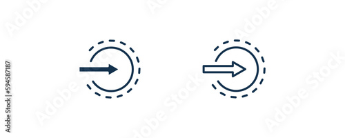 log in icon. Outline and filled log in icon from artificial intellegence collection. Line and glyph vector isolated on white background. Editable log in symbol.