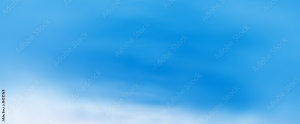 Beautiful backdrop of day sky with gently cyan light clouds. Colorful smooth blue white sky gradient. Nature day sky background. Amazing morning heaven. Slightly cloudy weather. Scenic cloudscape.