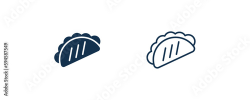 mexican food icon. Outline and filled mexican food icon from restaurant collection. Line and glyph vector isolated on white background. Editable mexican food symbol.