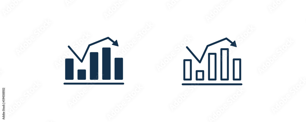 statistical chart icon.Outline and filled statistical chart icon from business collection. Line and glyph isolated on white background. Editable statistical chart symbol. statistical chart icon.Outline and filled statistical chart icon from business collection. Line and glyph isolated on white background. Editable statistical chart symbol.