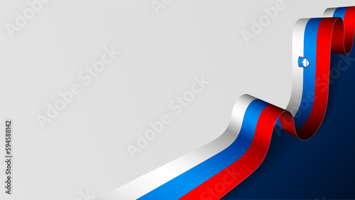 Slovenia ribbon flag background.
