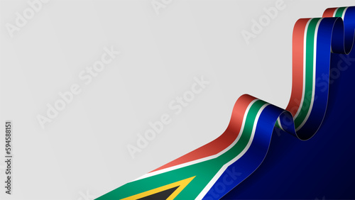 Wallpaper Mural SouthAfrica ribbon flag background. Torontodigital.ca