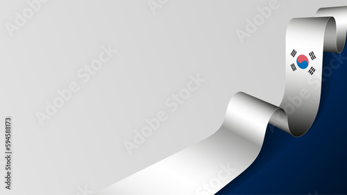 SouthKorea ribbon flag background.