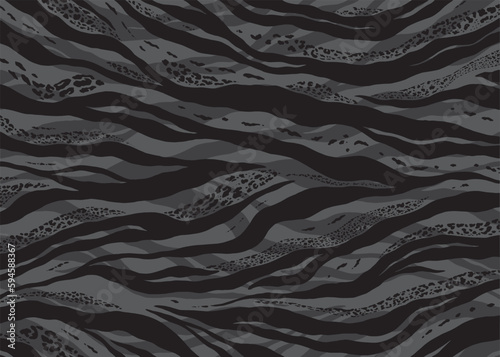Abstract Zebra print pattern design. Vector illustration background.