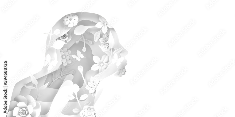 Mother's Day greeting card, 3D rendering of celebrations on special days Mother's Day greeting card, 3D rendering of celebrations on special days