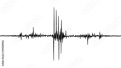 Earthquake sound wave, frequency seismic seismograph, graphic voice lie detector
