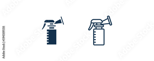 breast pump icon. Outline and filled breast pump icon from health and medical collection. Line and glyph vector isolated on white background. Editable breast pump symbol.
