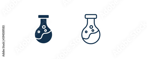 poisonous icon. Outline and filled poisonous icon from health and medical collection. Line and glyph vector isolated on white background. Editable poisonous symbol.