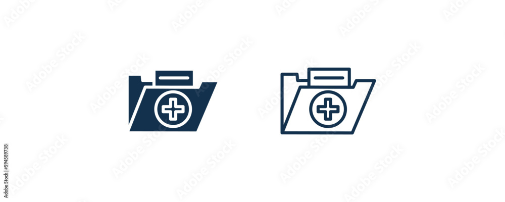 medical file icon. Outline and filled medical file icon from health and medical collection. Line and glyph vector isolated on white background. Editable medical file symbol. medical file icon. Outline and filled medical file icon from health and medical collection. Line and glyph vector isolated on white background. Editable medical file symbol.