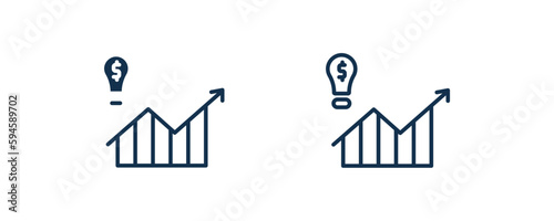 demand icon. Outline and filled demand icon from marketing collection. Line and glyph vector isolated on white background. Editable demand symbol.