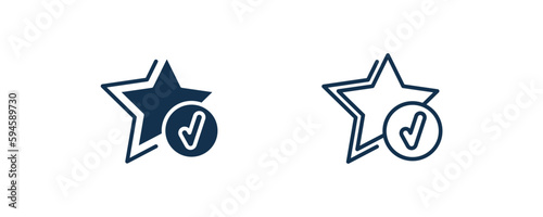 recommendation icon. Outline and filled recommendation icon from marketing collection. Line and glyph vector isolated on white background. Editable recommendation symbol.