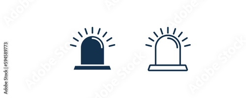 emergency icon. Outline and filled emergency icon from health and medical collection. Line and glyph vector isolated on white background. Editable emergency symbol.