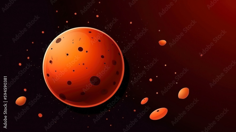Great landing on the planet Mars and beautiful space background. Generative AI Great landing on the planet Mars and beautiful space background. Generative AI