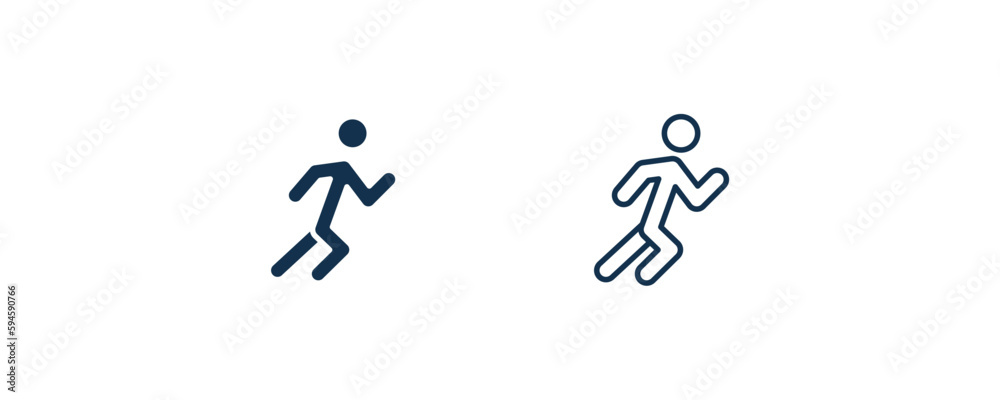 stick man running icon. Outline and filled stick man running icon from behavior and action collection. Line and glyph vector isolated on white background. Editable stick man running symbol. stick man running icon. Outline and filled stick man running icon from behavior and action collection. Line and glyph vector isolated on white background. Editable stick man running symbol.