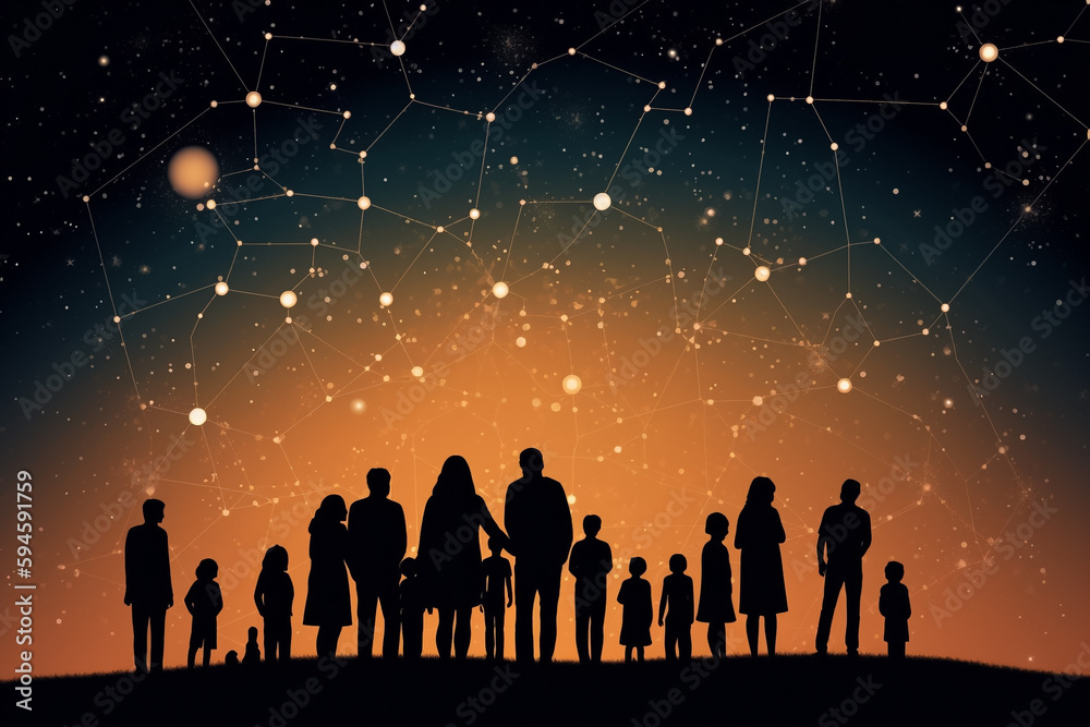 Constellation familiale, schéma familiale, IA générative, Générative, IA