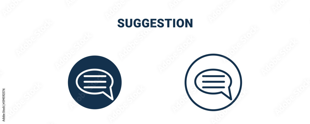 suggestion icon. Outline and filled suggestion icon from social media marketing collection. Line and glyph vector isolated on white background. Editable suggestion symbol. suggestion icon. Outline and filled suggestion icon from social media marketing collection. Line and glyph vector isolated on white background. Editable suggestion symbol.