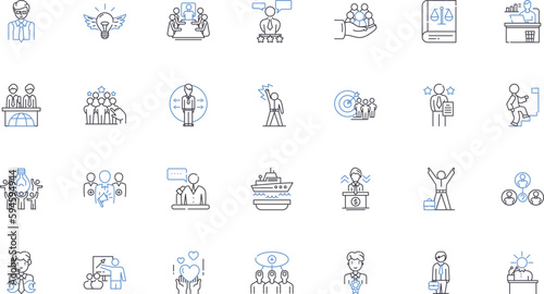 Control line icons collection. Mastery, Authority, Command, Domination, Influence, Governance, Supremacy vector and linear illustration. Direction,Handling,Manipulation outline signs set