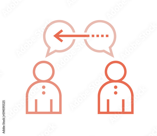 Convincing, persuading icon, pictogram. Editable vector illustration