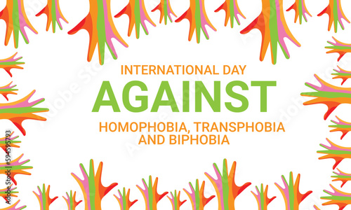 International Day Against Homophobia, Transphobia and Biphobia. May 17. Template for background, banner, card, poster. vector illustration.